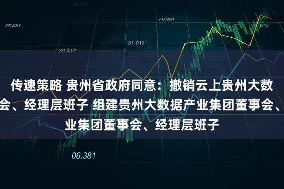 传速策略 贵州省政府同意：撤销云上贵州大数据集团董事会、经理层班子 组建贵州大数据产业集团董事会、经理层班子
